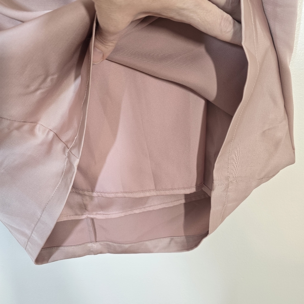 As by DF Mila Shift Dress Satin Mini Parisian Rose Pink XS NWT New - Picture 3 of 9